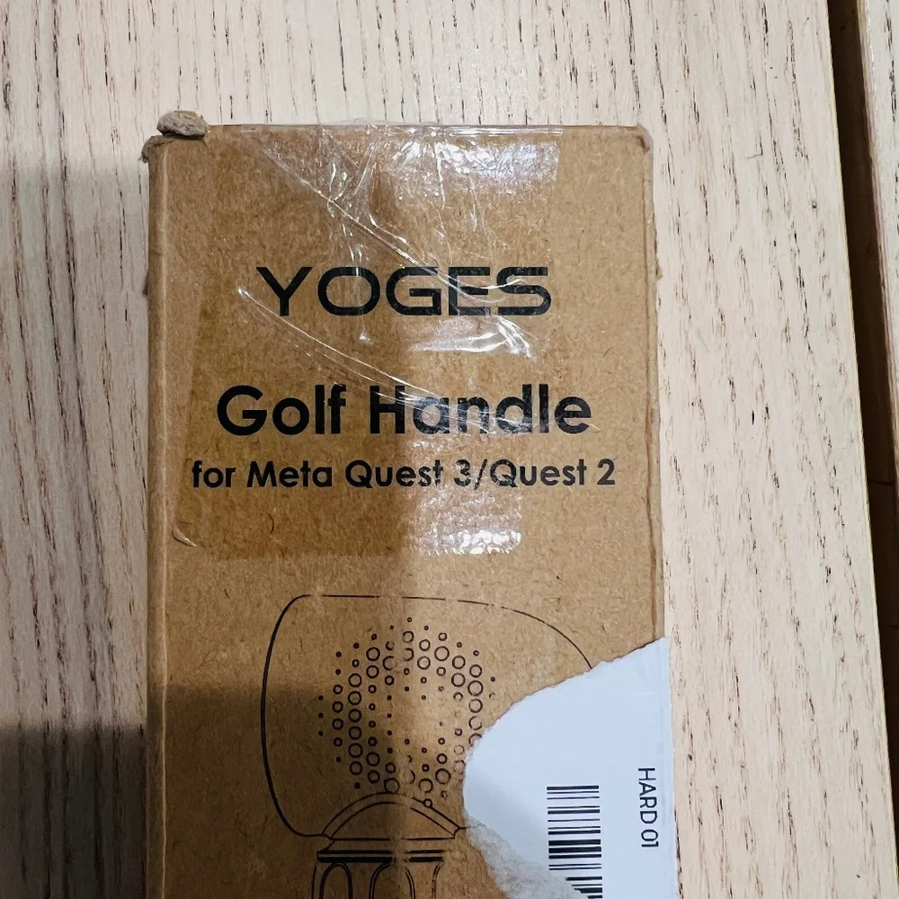 YOGES Adjustable Length VR Golf Club Handle for Meta For Quest 3 or 2 Black/Red